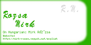 rozsa mirk business card